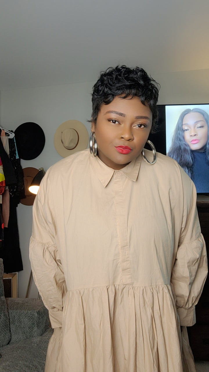 QUELLA PAPER BAG DRESS