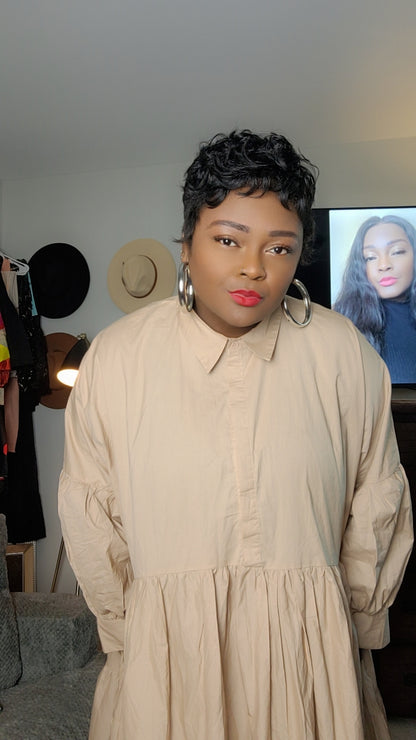 QUELLA PAPER BAG DRESS