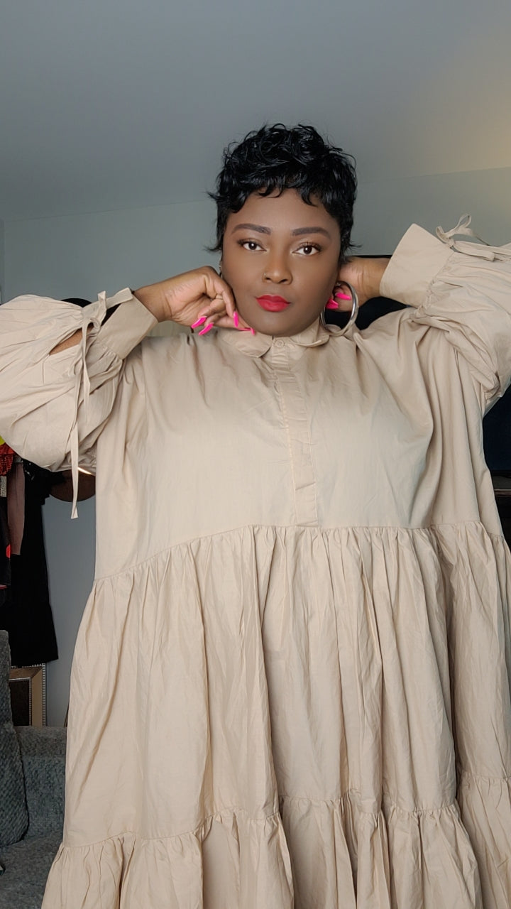 QUELLA PAPER BAG DRESS