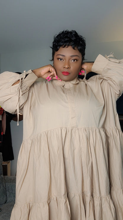 QUELLA PAPER BAG DRESS